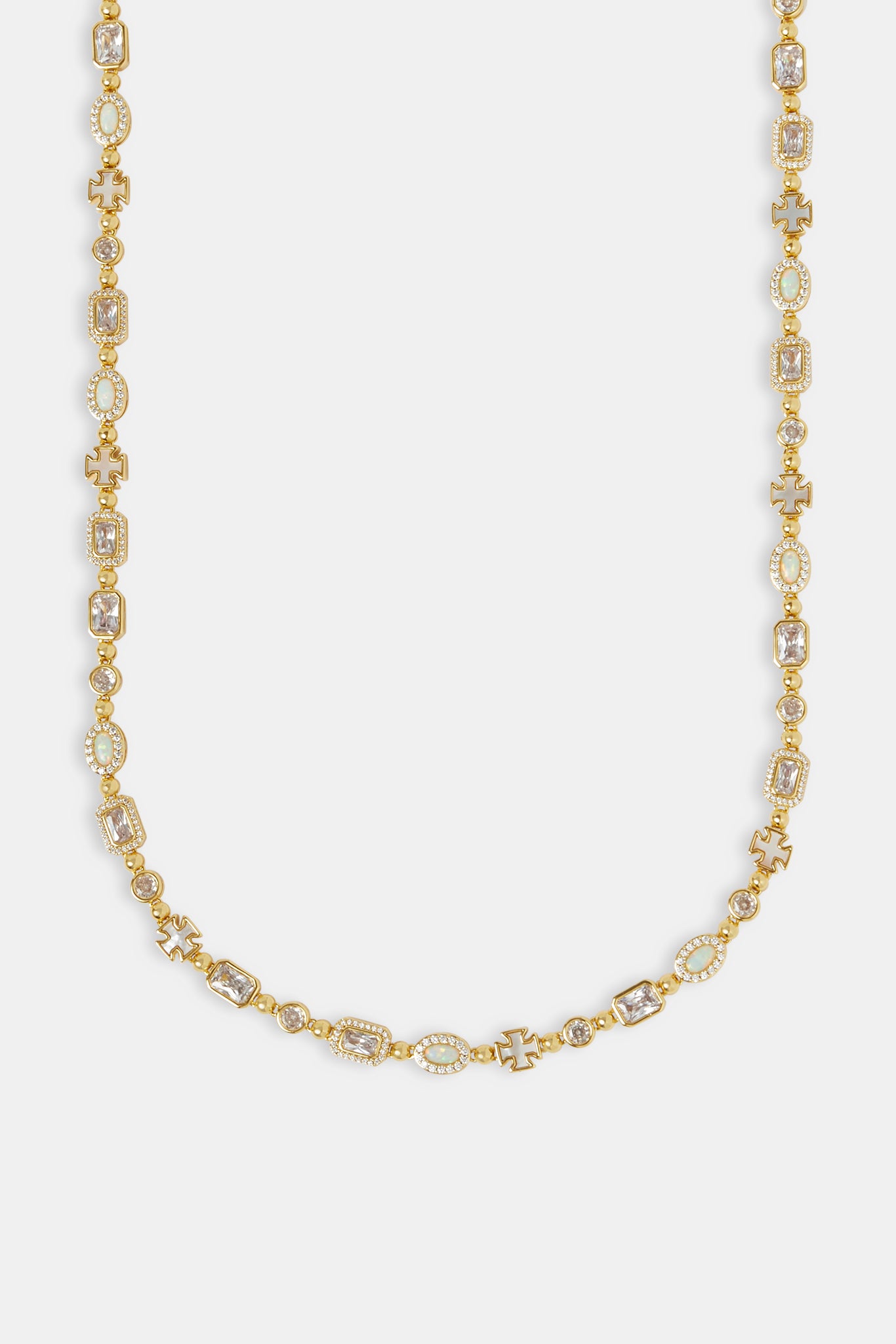 Perlmutt-Mehredelsteinkette – 6 mm